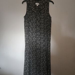 CJ Banks Black and White Floral Maxi Dress